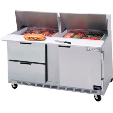 BEVERAGE-AIR Food Prep Tables SPED60 Elite Series Mega Top w/ Drawers, 60"W - SPED60HC-18M-4